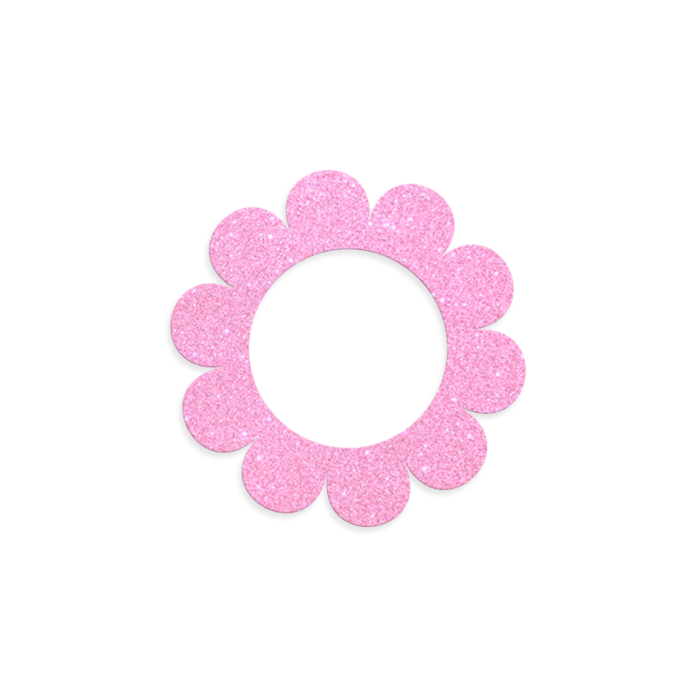 Sparkly Pink Flower Swapfinity Swapper Frame -  - Topperswap