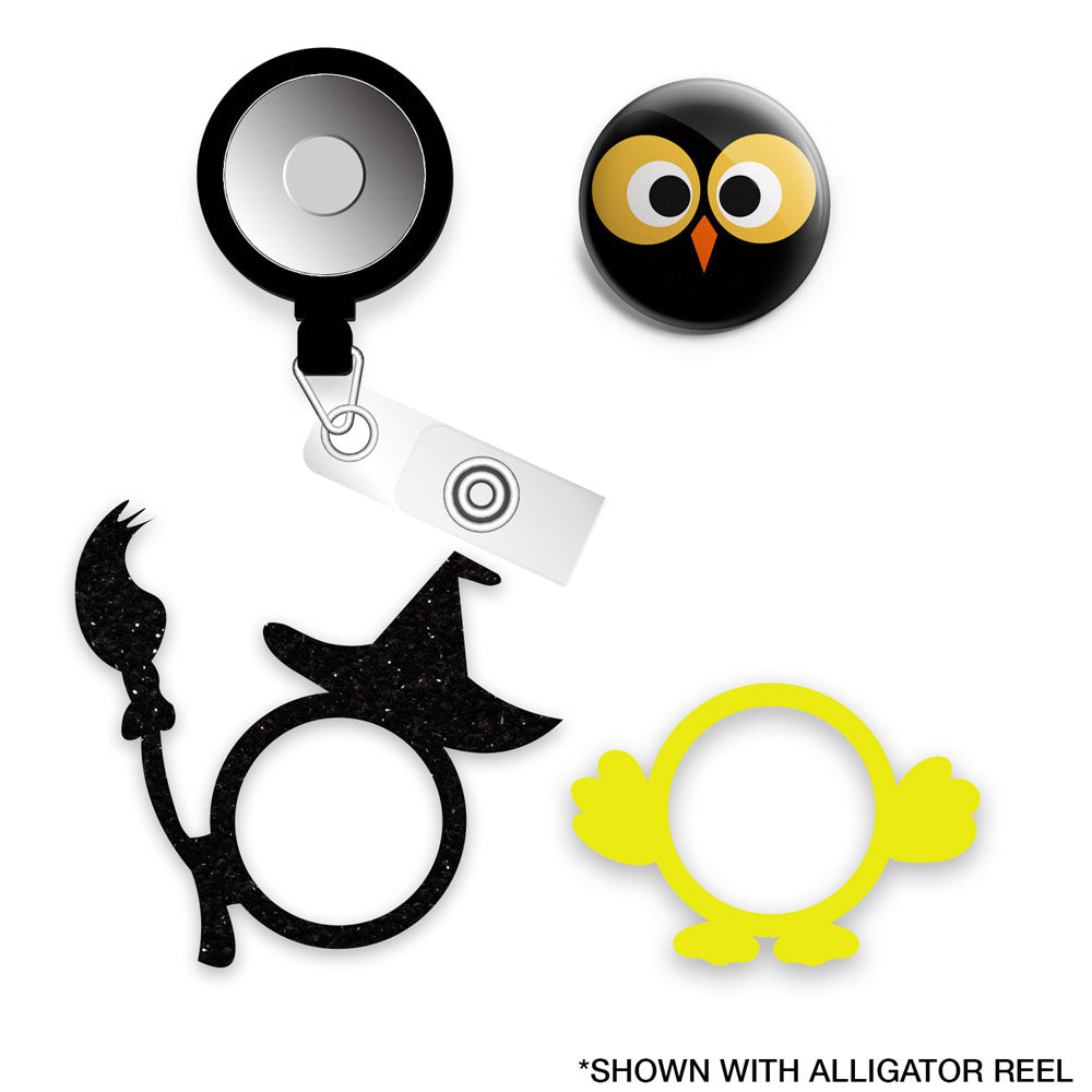 Hootie the Owl Starter Bundle (Save 5%) • Halloween Owl Nurse RN Badge Reel, ID Holder • Swapfinity -  - Topperswap