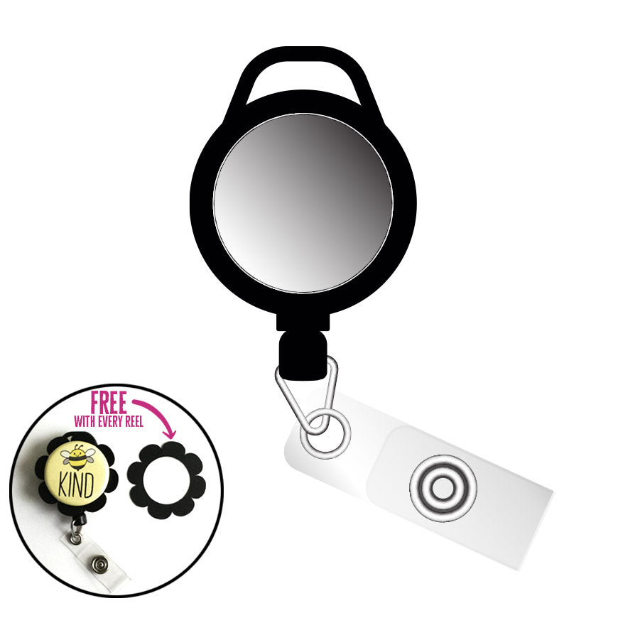 Metallic Retractable Badge Reel with Slide On Clip - CHOOSE YOUR