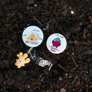 Cute Ginger Root Charm Badge Reel Add-on