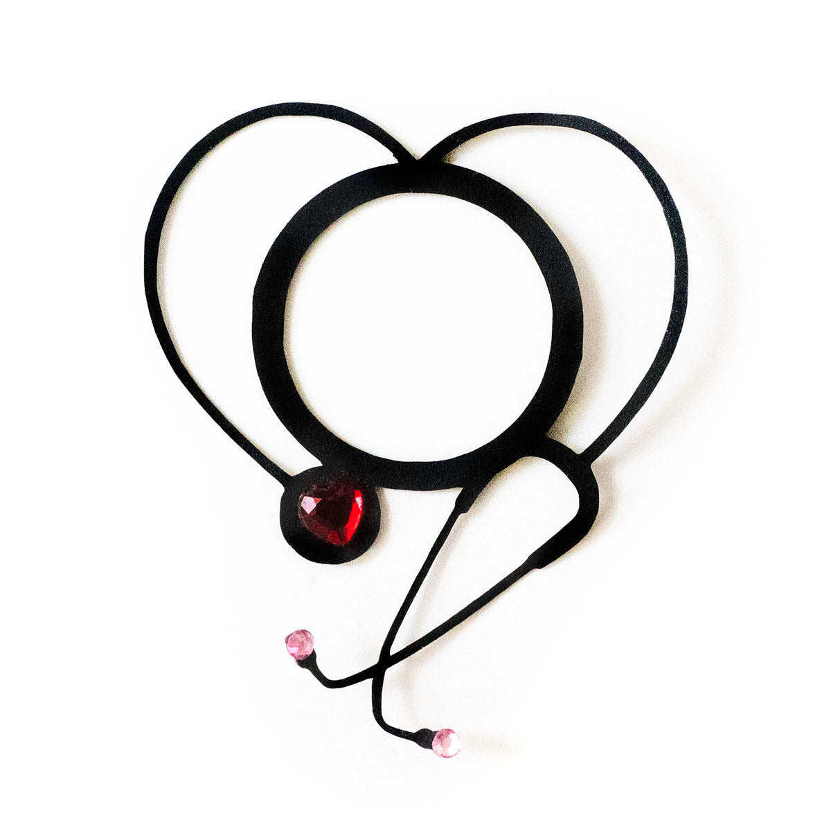 *Special Edition* Stethoscope Heart Swapfinity Swapper Frame with Sparkling Rhinestones -  - Topperswap