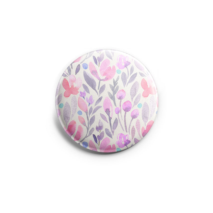 Lavender Pink Watercolor Florals Topper - Classic Shine - Topperswap