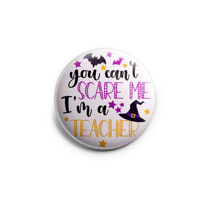 Can’t Scare Teacher Halloween Topper - Vault - Classic Shine - Topperswap